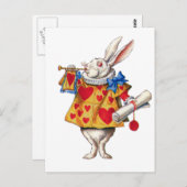 不思議の国のアリスの白うさぎ ポストカード (正面/裏面)