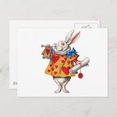 不思議の国のアリスの白うさぎ ポストカード (正面/裏面)