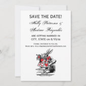 不思議の国のアリスの白ウサギの法廷トランペット奏者 セーブザデート (正面)