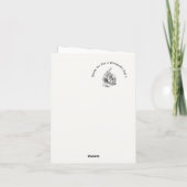 不思議の国のアリスの白ウサギ誕生日パーティー サンキューカード (裏面)