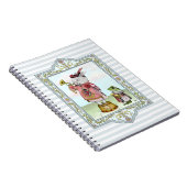 不思議の国のアリスの白ウサギ イースター アート ノートブック (右側)