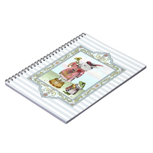 不思議の国のアリスの白ウサギ イースター アート ノートブック (左側)