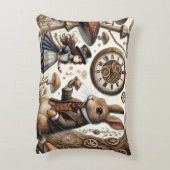 不思議の国のアリスの白ウサギ ティー アート アクセントクッション (裏面(縦))