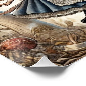 不思議の国のアリスの白ウサギ ティー アート ポスター (コーナー)