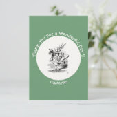 不思議の国のアリスの白ウサギ ヘラルド 誕生日 サンキューカード (スタンド正面)