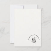 不思議の国のアリスの白ウサギ ヘラルド 誕生日 サンキューカード (裏面)