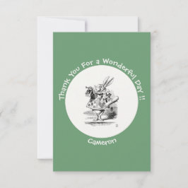 不思議の国のアリスの白ウサギ ヘラルド 誕生日 サンキューカード