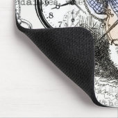 不思議の国のアリスの白ウサギ 時計 マウスパッド (コーナー)
