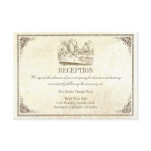 不思議の国のアリスの結婚式の招待状