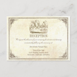 不思議の国のアリスの結婚式の招待状 エンクロージャーカード