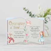 不思議の国のアリスの絵本 水彩画 招待状 (スタンド正面)