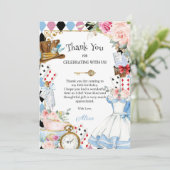 不思議の国のアリスの花の生まれた日のお茶会 サンキューカード (スタンド正面)