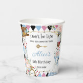 不思議の国のアリスの誕生日ティーパーティー 紙コップ (裏面)