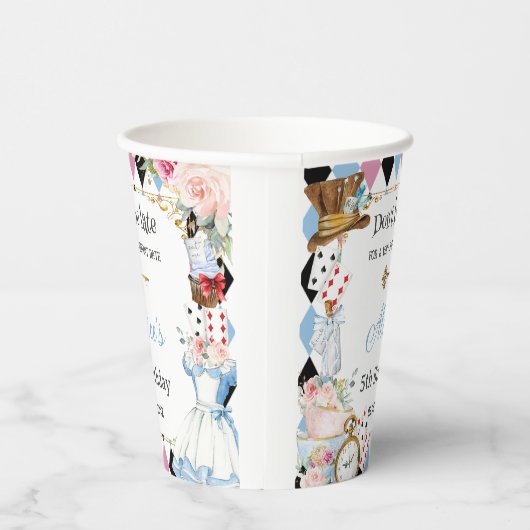 不思議の国のアリスの誕生日ティーパーティー 紙コップ (右)