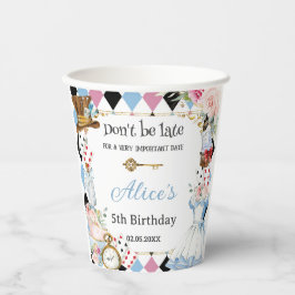 不思議の国のアリスの誕生日ティーパーティー 紙コップ