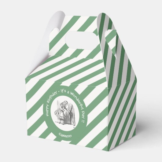 不思議の国のアリスの誕生日パーティーその他のイベント フェイバーボックス (裏面サイド)