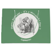 不思議の国のアリスの誕生日パーティーその他のイベント ラージペーパーバッグ (正面)