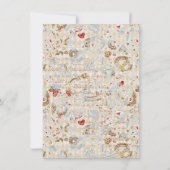 不思議の国のアリスの誕生日パーティー招待状 招待状 (裏面)