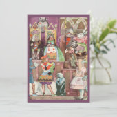 不思議の国のアリスの誕生日パーティー招待状 招待状 (スタンド正面)