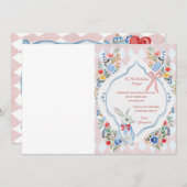 不思議の国のアリスの誕生日写真 サンキューカード (正面/裏面)