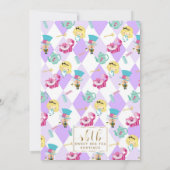 不思議の国のアリスの誕生日招待状 招待状 (裏面)