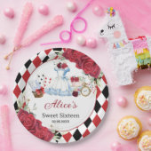 不思議の国のアリスの誕生日紅茶パーティー ペーパープレート (パーティー)