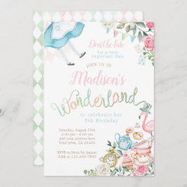 不思議の国のアリスの誕生日 招待状