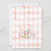 不思議の国のアリスの1歳誕生日招待状 招待状 (裏面)