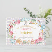 不思議の国のアリスの1歳誕生日 マッドティーパーティー 招待状 (スタンド正面)