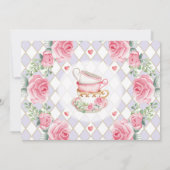 不思議の国のアリスの1歳誕生日 マッドティーパーティー 招待状 (裏面)