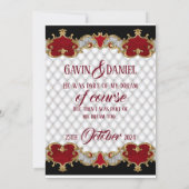 不思議の国のアリスのSave the Dateカード 招待状 (裏面)