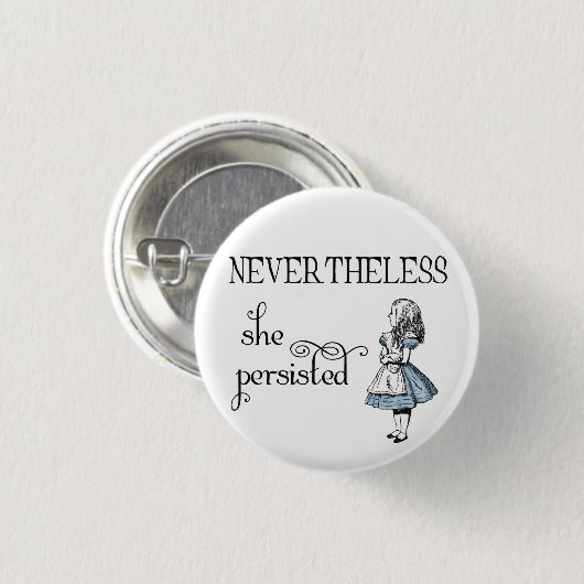 不思議の国のアリスはしつこいボタンをとりもどした 缶バッジ (正面&裏面)