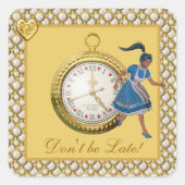 不思議の国のアリスはステッカーに遅れをとらない スクエアシール (正面)