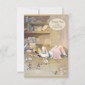 不思議の国のアリスはブライダルシャワー感謝していしています サンキューカード (正面)