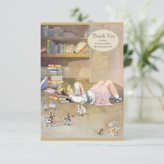 不思議の国のアリスはブライダルシャワー感謝していしています サンキューカード (スタンド正面)