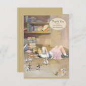 不思議の国のアリスはブライダルシャワー感謝していしています サンキューカード (正面/裏面)