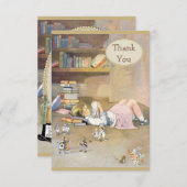 不思議の国のアリスはベビーシャワー感謝していしています サンキューカード (正面/裏面)