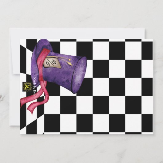 不思議の国のアリスは、招待した日付を保存する セーブザデート (裏面)