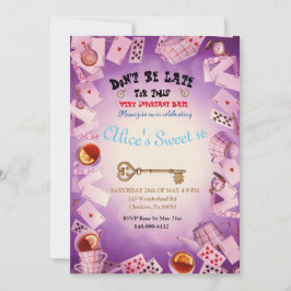 不思議の国のアリスは、招待した日付を保存する セーブザデート