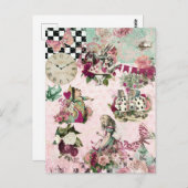 不思議の国のアリスエレガント ポストカード (正面/裏面)