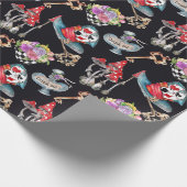 不思議の国のアリスコラージュのクリスマスギフト ラッピングペーパー (角)