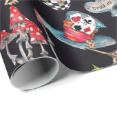 不思議の国のアリスコラージュのクリスマスギフト ラッピングペーパー (ロールコーナー)