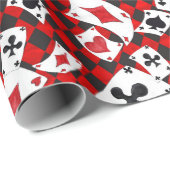 不思議の国のアリスコラージュのクリスマスギフト ラッピングペーパー (ロールコーナー)