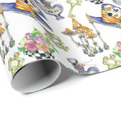 不思議の国のアリスコラージュのクリスマスギフト ラッピングペーパー (ロールコーナー)