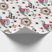 不思議の国のアリスコラージュのクリスマスギフト ラッピングペーパー (角)