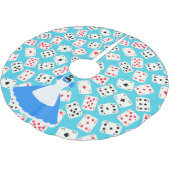 不思議の国のアリスパターン ブラッシュドポリエステルツリースカート (アングル)