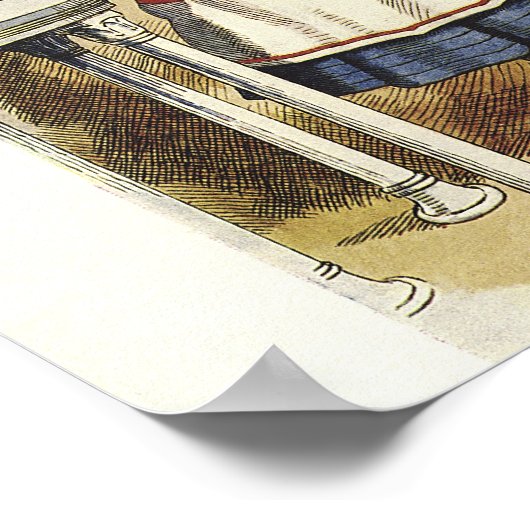 不思議の国のアリスプリントで毒を飲む ポスター (角)