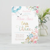 不思議の国のアリス三歳の誕生日のお茶 招待状 (スタンド正面)