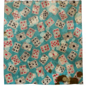 不思議の国のアリス動揺してなパターン シャワーカーテン (正面)