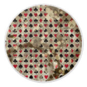 不思議の国のアリス動揺してなパターン セラミックノブ (正面)